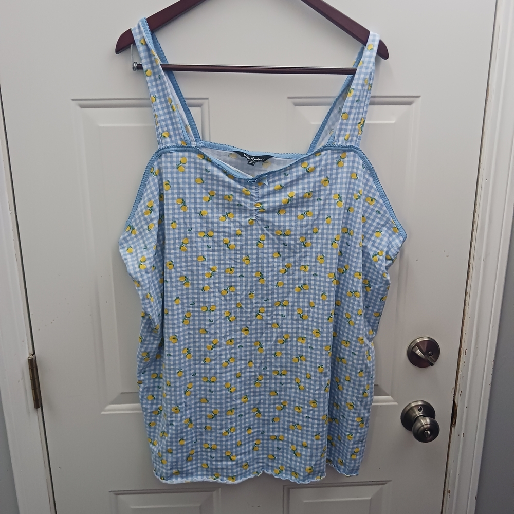Blue and Yellow Floral Women's Top